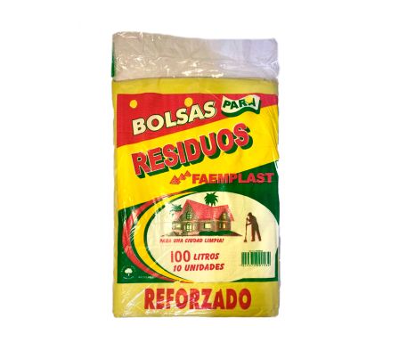 BOLSA PLASTICA AMARILLA FAEMPLAST X 100LT