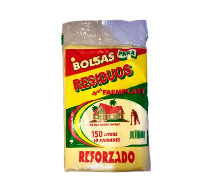 BOLSA PLASTICA AMARILLA FAEMPLAST X 150LT