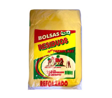 BOLSA PLASTICA AMARILLA FAEMPLAST X 250LT