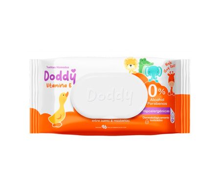 TOALLITA HUMEDA DODDY CON VITAMINA E X 100UND (12)