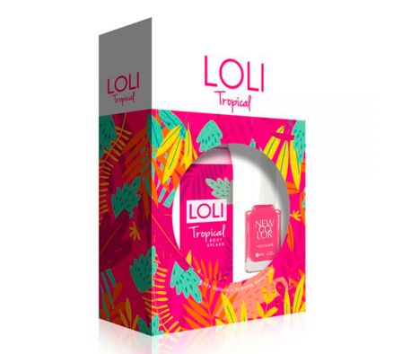 COLONIA LOLI ESTUCHE B/H TROPICAL 110ML + 1 ESMALTE (12)