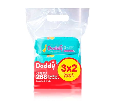 PACK TOALLITA HUMEDA DODDY 3X2 X 96UND (6)