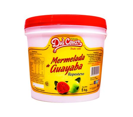MERMELADA DE GUAYABA DUL-CESAR 5 KG.