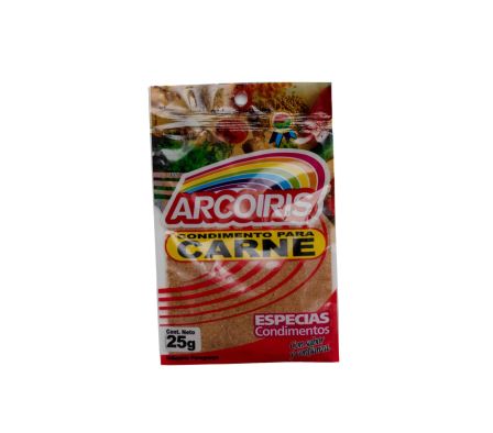 CONDIMENTO P/CARNES ARCOIRIS 25 GRS.