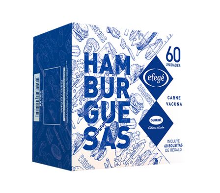 HAMB. EFEGE DE CARNE 60 UN.