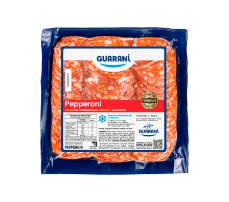 PEPPERONI EN FETAS ENV GUARANI X 100GR