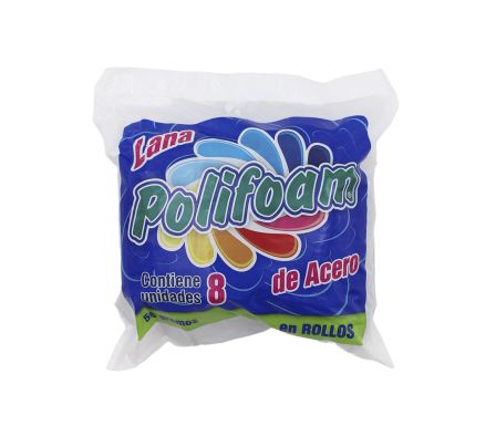 LANA DE ACERO POLIFOAN X 8 UNID.