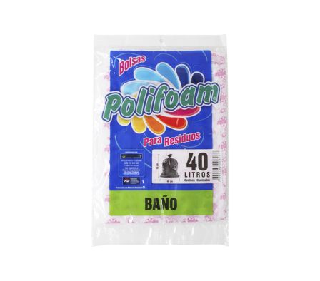 BOLSAS POLIFOAM P/ BAÑO DE 40LTS X 10UN (25)
