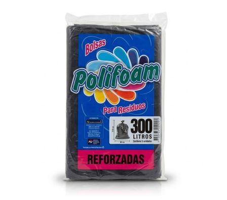 BOLSA P/BASURA POLIFOAM REFORZADAS X 300LT