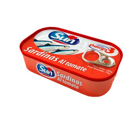 SARDINAS SUN SALSA DE TOMATE ABRE FACIL 125GR (50)