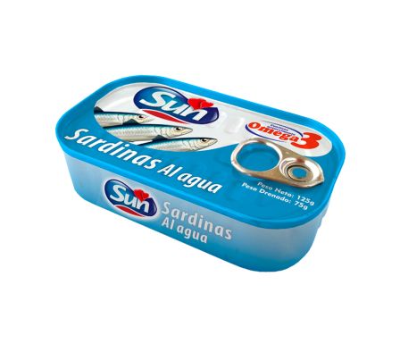 SARDINAS SUN AL AGUA ABRE FACIL 125GR (50)