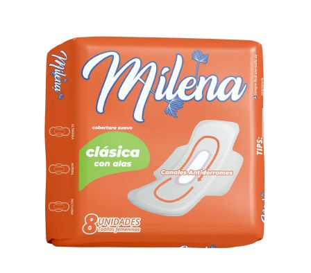 TOALLA HIG. MILENA C/ALAS X 8UN (48)