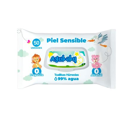 TOALLITA HUMEDA AGUBABY PIEL SENCIBLE X 50UN (18)