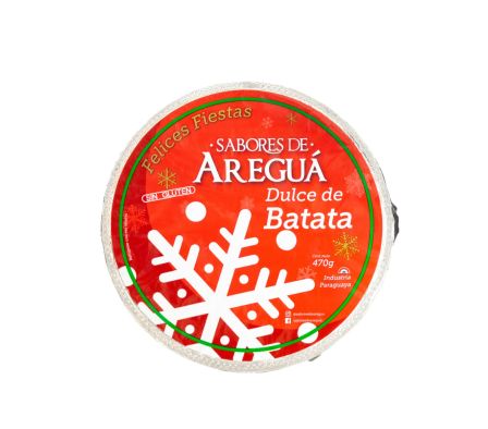 DULCE DE BATATA SABORES DE AREGUA NAVIDEÑO 470GR (12)