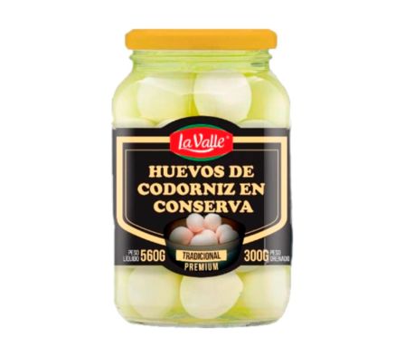 HUEVO DE CODORNIZ TRADICIONAL LA VALLE 300 GR.