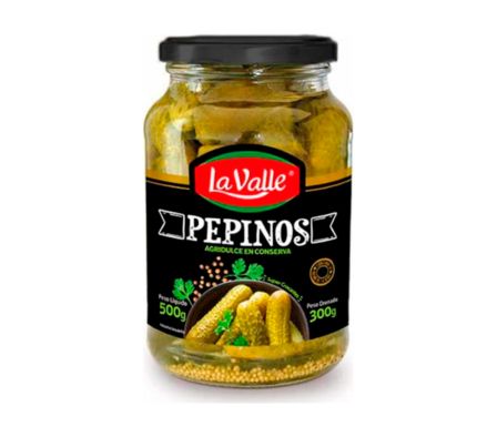 PEPINO AGRIDULCE EN CONSERVA LA VALLE 300 GR. (15)
