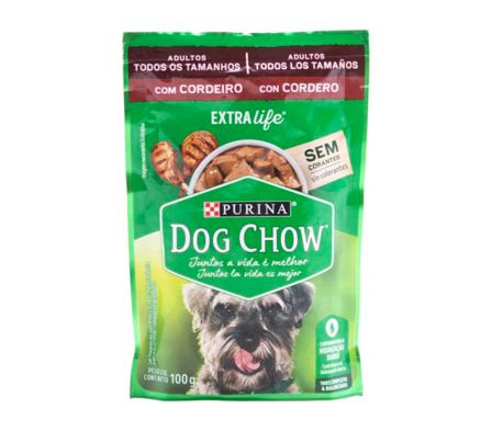 ALIM. HUMEDO P/PERRO DOG CHOW ADLT CORDERO X 100GR (15)