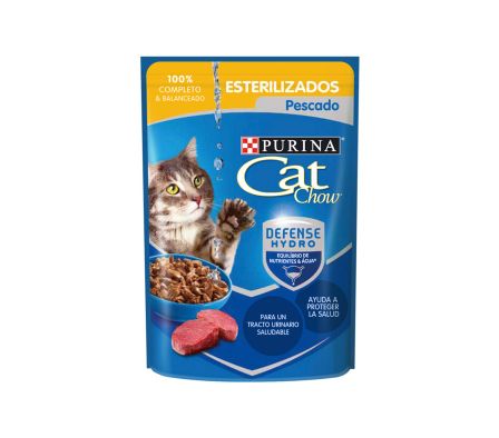 ALIM. HUMEDO P/GATO CAT CHOW PESCADO ESTERILIZADOS X 85GR (15)