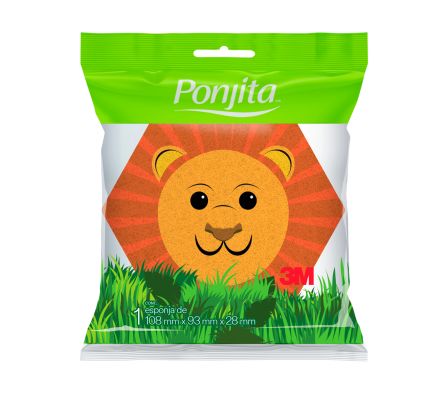 ESPONJA P/NIÑOS PONJITA ANIMALES X UND