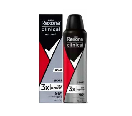 DESOD. AEROSOL REXONA CLINICAL MEN SPORT 96HS X 150ML (12)