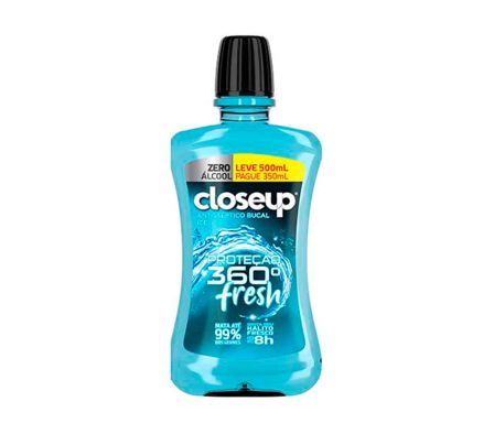 ENJUAGUE BUCAL CLOSE UP S/ALCOHOL X 500ML (12)