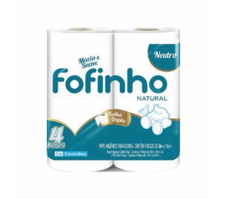 PAPEL HIG. FOFINHO NATURAL DH 4X30MTS (24)