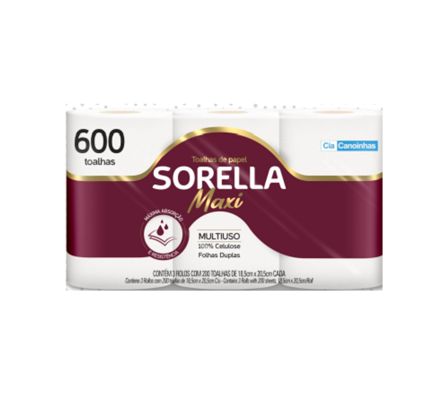 TOALLA DE PAPEL SORELLA MAXI 200 HD 4X3 (1242)