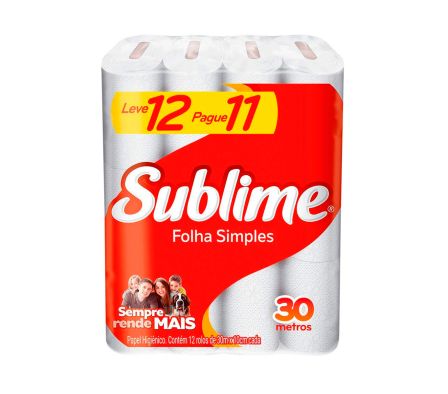 PAPEL HIG. SUBLIME NEUTRO H.S X 30MTS UN (4)