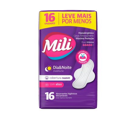 TOALLA HIG. MILI D&N C/ALAS X 16 UNID (12)