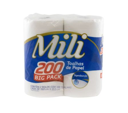 TOALLA P/COCINA MILI 200HOJAS 2UN (12)