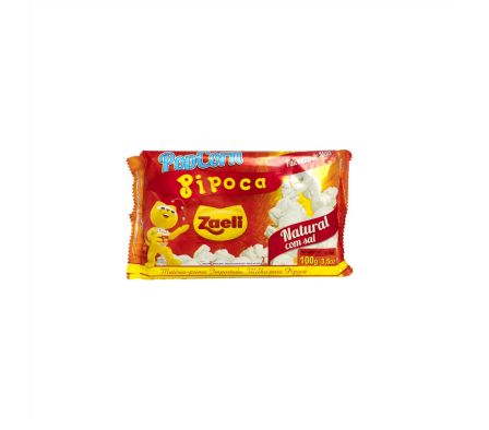 PIPOCA NATURAL P/ MICROONDAS ZAELI 100 GR.