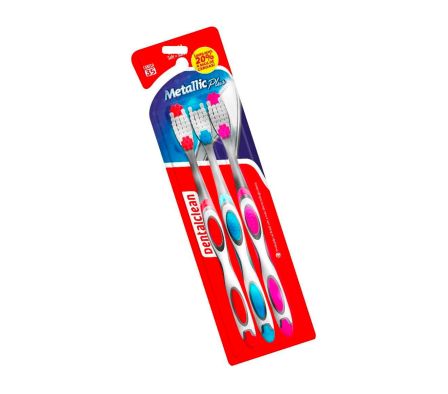 CEPILLO DENTAL METALLIC PLUS MEDIO LLEVE 3 (10)