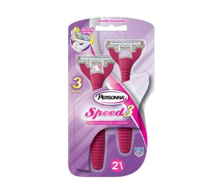 MAQUINA P/AFEITAR PERSONNA SPEED 3 WOMEN X 2UNID (12)