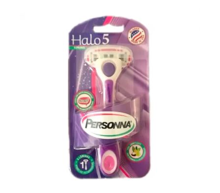 MAQ. AFEITAR PERSONNA HALO 5 FEM. RECARG (48)